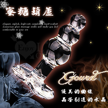 Gourd 蜜糖葫蘆 水晶玻璃後庭塞﹝透明色﹞