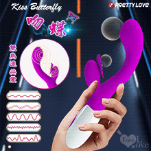 派蒂菈 ‧ Kiss Butterfly 吻蝶 30頻雙馬達雙位強震撼G點按摩棒﹝蝶翼撩撥外陰/內外同樂﹞【特別提供保固6個月】