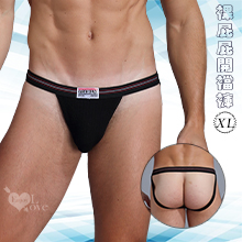 《 Enjoy Love 》男同完美包覆情趣裸屁屁開襠褲 - 黑﹝XL﹞