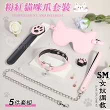 SM遊戲套組 ‧ 粉紅貓咪爪5件套裝~女奴另類玩具性調教